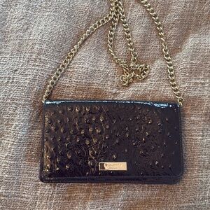 Kate Spade Patent Ostrich Cross Body Purse